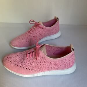 Cole Haan Zerogrand Pink Knit Sneakers Women’s Size 6.5B Walking Comfort